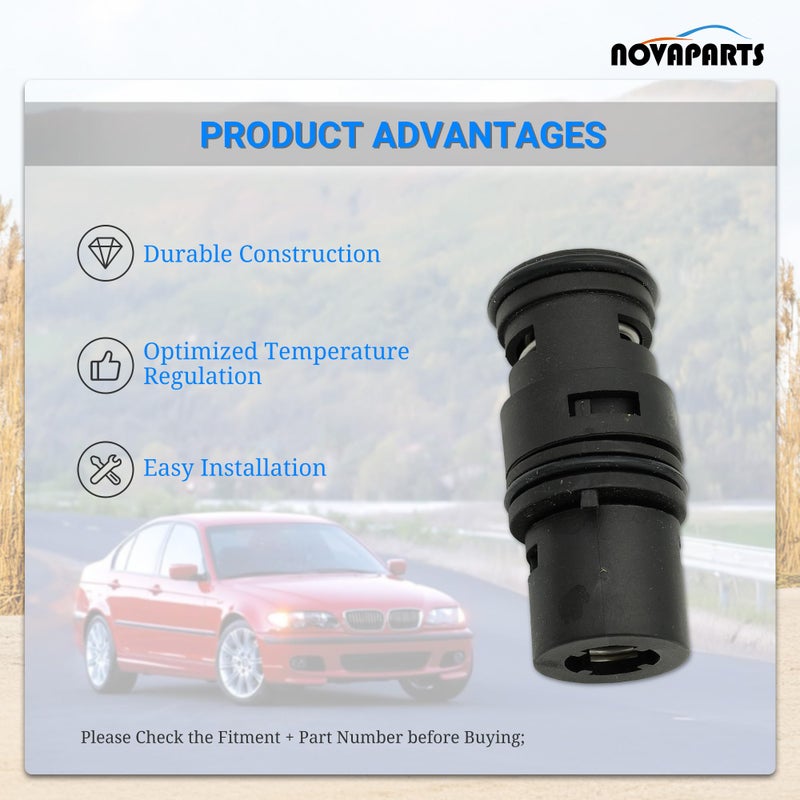 NOVAPARTS 17111437362 Oil Cooler Radiator Expansion Tank Thermostat for BMW E46 323i 323ci 328i 328ci 325i 325ci 330i 330ci 330xi X3 X5 Z4 17 11 1 437 362 - Image 4